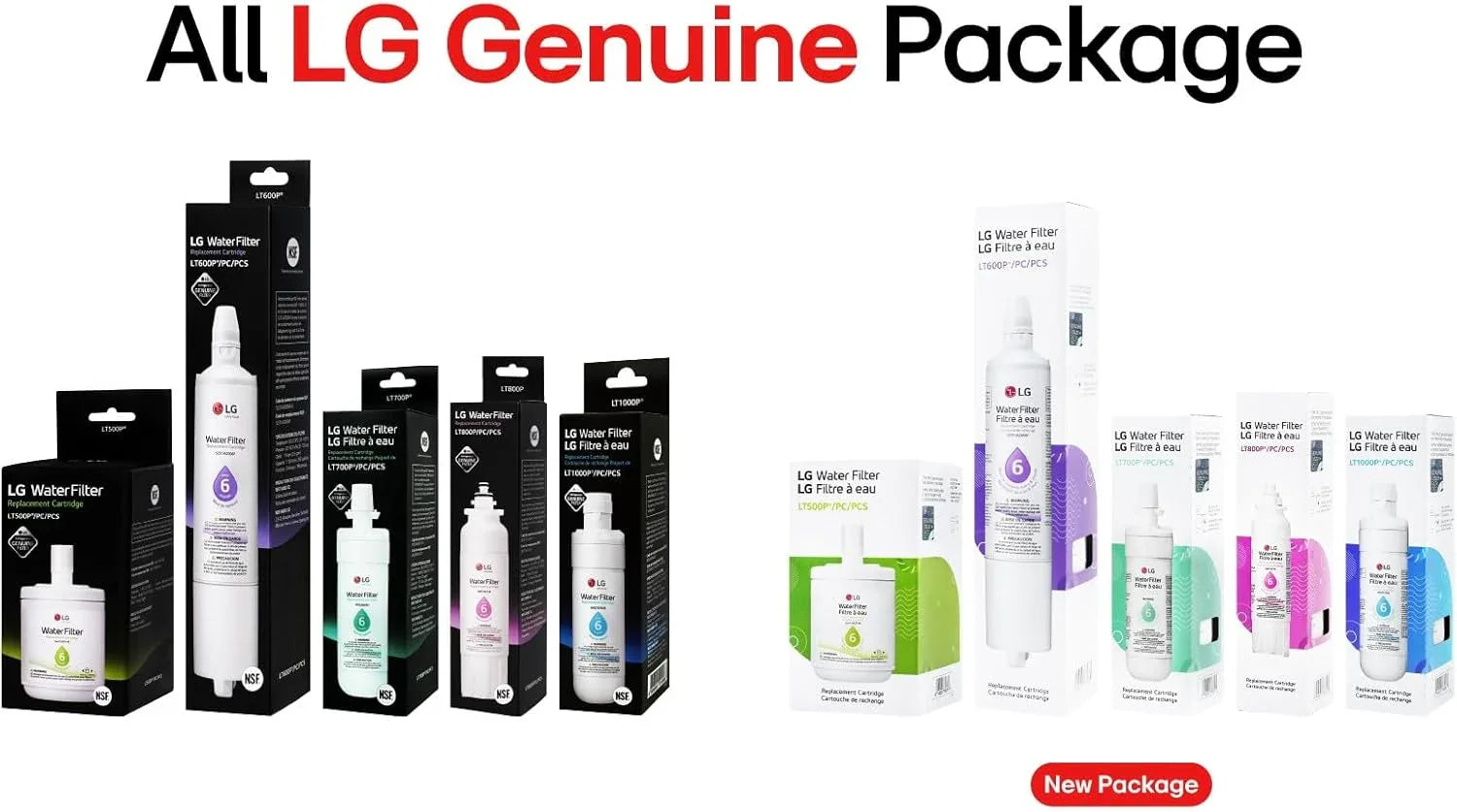 LG LT1000P Refrigerator Water Filter | Genuine LG Replacement Filter